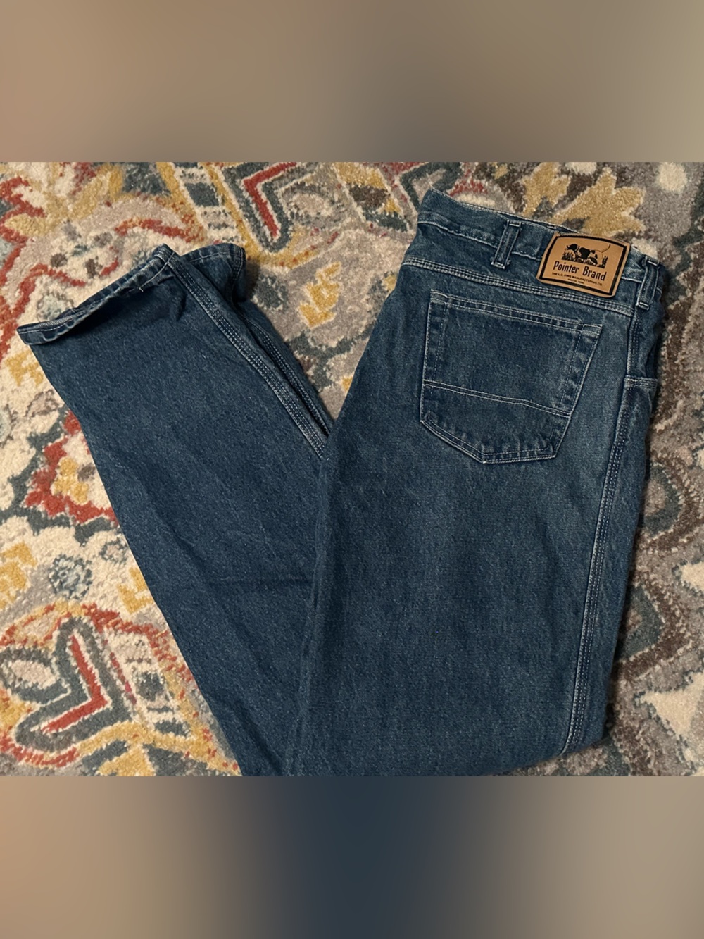 Men’s Pointer Brand Dark Blue Denim Jeans 38x34